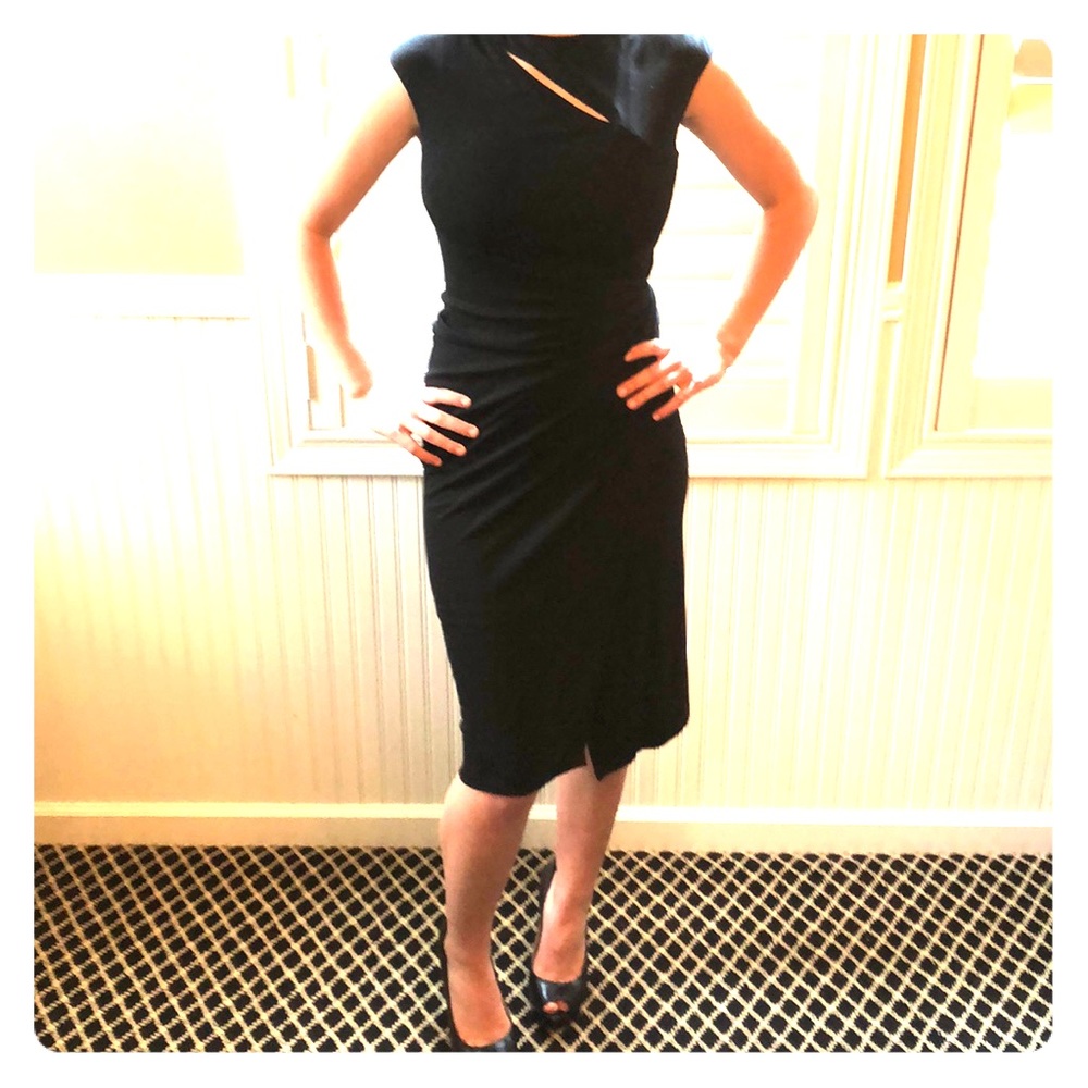 Donna Karan Black Jersey Knit Dress